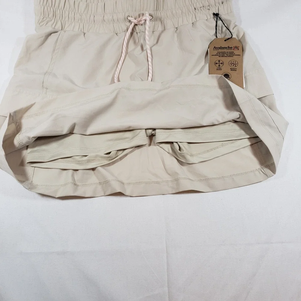 Avalanche Outdoor Supply Co Womens‎ Khaki Cargo Skort UPF 50+ Stretch Medium NEW